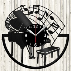 Vinyl Record Clock Piano