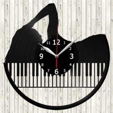 Vinyl Record Clock Piano