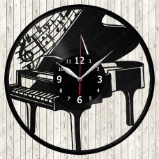 Piano Vinyl Record Clock 