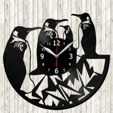 Vinyl Record Clock Pinguin