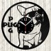 Pug Life Vinyl Record Clock 