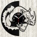 Rhino Vinyl Record Clock 