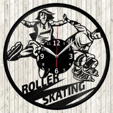 Roller Skates Vinyl Clock 