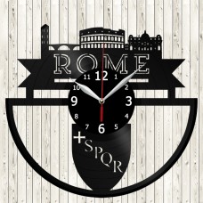 Vinyl Record Clock Rome