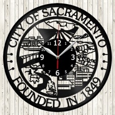 Sacramento Vinyl Record Clock 