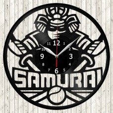 Samurai Vinyl Record Clock 