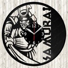 Samurai Vinyl Record Clock 