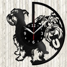 Vinyl Record Clock Schnauzer Dog