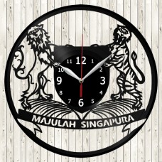 Singapore Vinyl Record Clock 