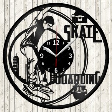 Skateboards Vinyl Record Clock 