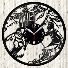 Ski Vinyl Record Clock 