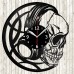 Skull Headphones Vinyl Clock Handmade