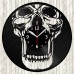 Vinyl Record Clock Skull