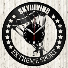 Skydiving Vinyl Clock 