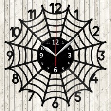 Spider Web Vinyl Record Clock 