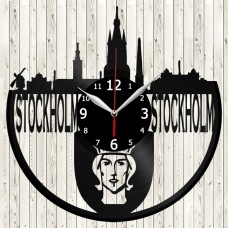 Stockholm Vinyl Record Clock 