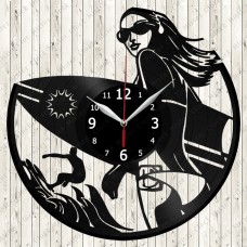 Surfing Vinyl Record Clock 