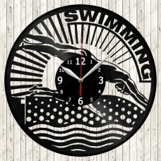 Swimming Vinyl Record Clock 