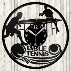 Table Tennis Vinyl Record Clock 