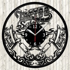 Tattoo shop Vinyl Record Clock 