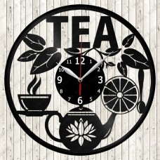 Tea Vinyl  Clock 