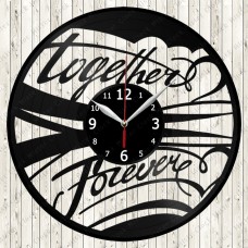 Together Forever Vinyl Record Clock 
