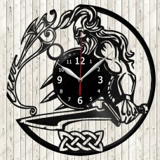 Vinyl Record Clock Viking