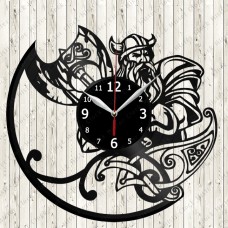 Viking Vinyl Record Clock 