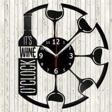 Wine Vinyl Record Clock 