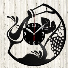 Vinyl Record Clock Wine