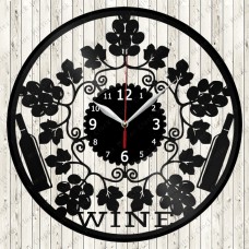 Wine Vinyl Record Clock 