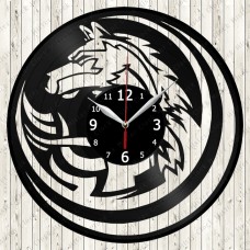 Wolf Vinyl Clock 