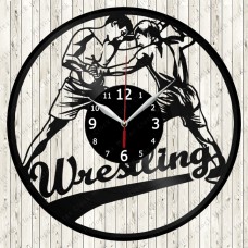 Wrestling Vinyl Record Clock 