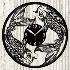 Vinyl Record Clock Fish