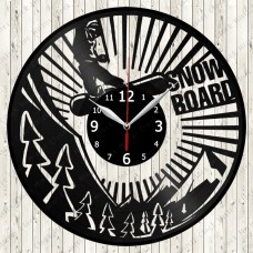 Snowboard Vinyl Clock