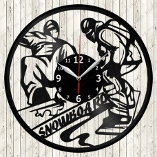 Snowboard Vinyl Record Clock 