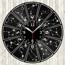 Zodiac Sign Vinyl Clock